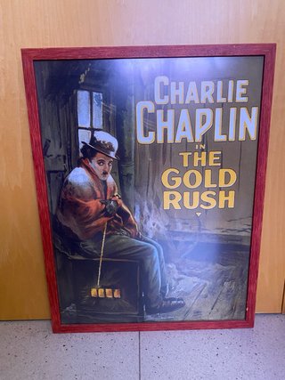 Póster Charlie Chaplin The Gold Rush con marco