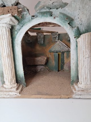 Portal Belén Artesanal Antiguo 1951 Corcho/Madera