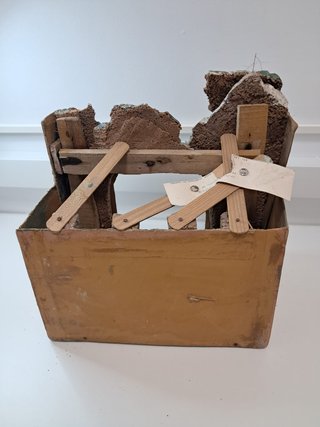 Portal Belén Artesanal Antiguo 1951 Corcho/Madera