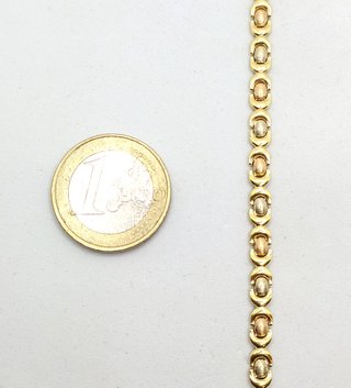Gargantilla de oro combinado 18k, 17.31 g, 42.5cm.
