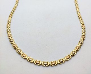 Gargantilla de oro combinado 18k, 17.31 g, 42.5cm.