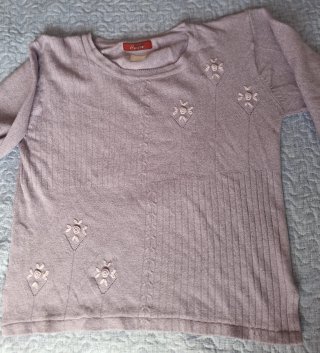 Jersey lila manga larga talla 44