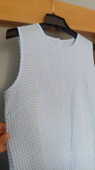 Vestido cuadros Vichy azul talla XL