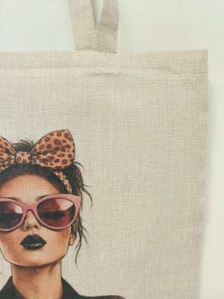 Borsa tote donna con frase 'Ma io più che mai'