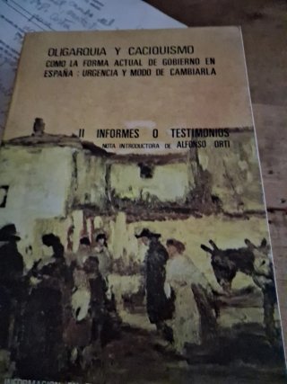 Libros antiguos, OLIGARQUIA Y CACIQUISMO