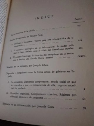 Libros antiguos, OLIGARQUIA Y CACIQUISMO