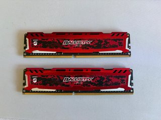 2x 8GB Ballistix Sport DDR4 2400MHz RAM