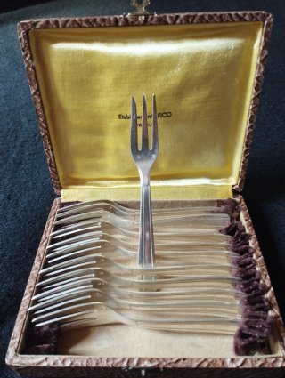 Posate per dessert FICO Vintage in argento