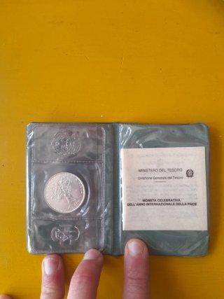 500 Lire Argento Anno della Pace 1986