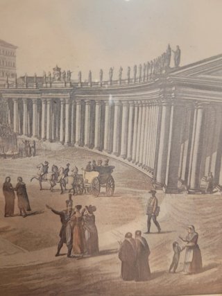 Quadro Roma Piazza San Pietro vintage