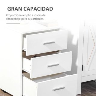 Cajonera Oficina con Cerradura y Ruedas Giratorias