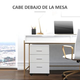 Cajonera Oficina con Cerradura y Ruedas Giratorias