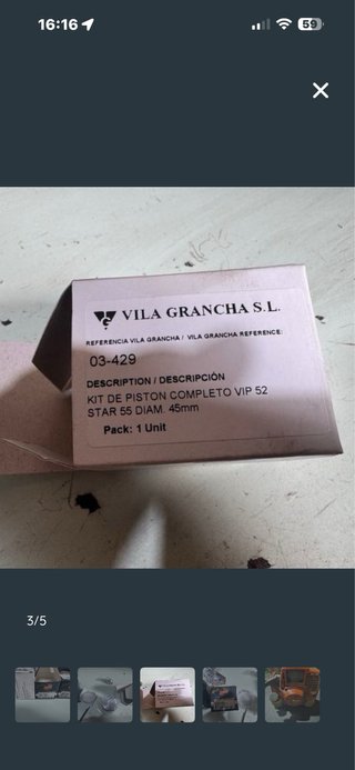 Lote 4 Pistones Alpina/Honda VIP 52 45mm