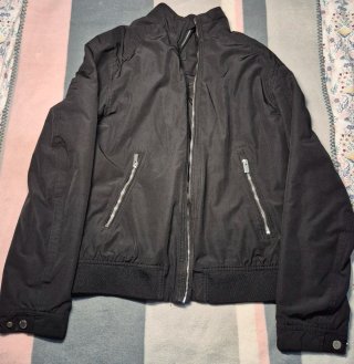 Chaqueta Bomber H&M Negra Talla S