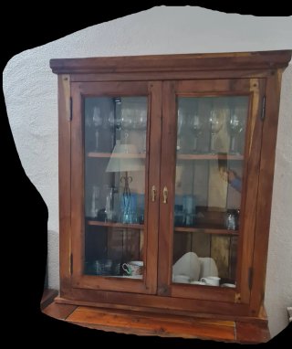 Vitrina madera maciza acacia