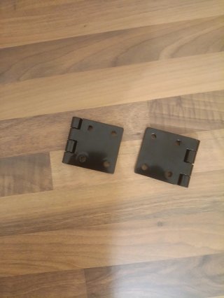 2 Bisagras metálicas negras
