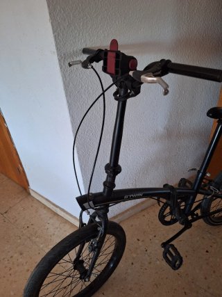 Bicicleta plegable B'TWIN negra