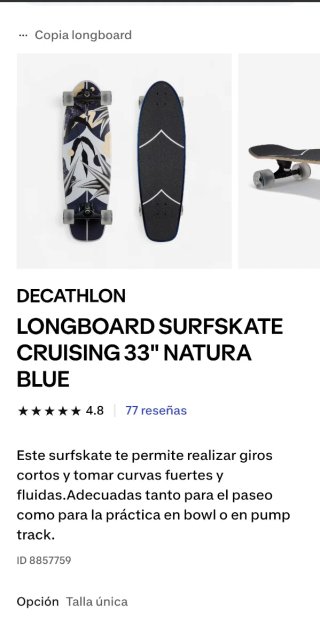 Surfskate Negro con Diseño Blanco