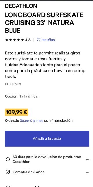 Surfskate Negro con Diseño Blanco