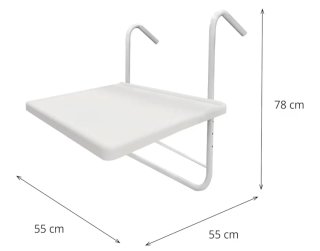 Tavolo da balcone pieghevole nella sua scatola non aperta
