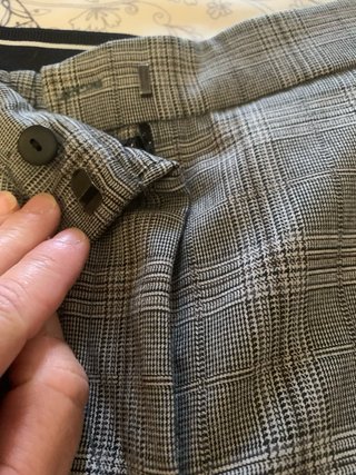 Pantalones Zara rectos cuadros grises