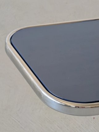 Silla Cantilever Años 70 Azul y Plata