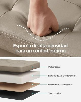 Puff Almacenaje 131L 110cm Topo SONGMICS LSF075K03