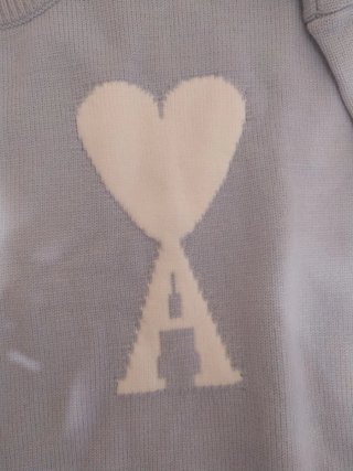 Jersey Ami Paris Corazón Talla S Azul Claro