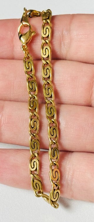 Bracciale unisex a maglie in oro 18Kt placcato