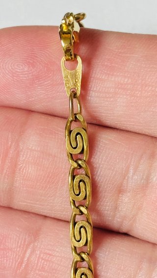 Bracciale unisex a maglie in oro 18Kt placcato