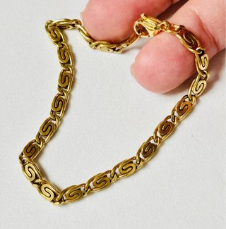 Bracciale unisex a maglie in oro 18Kt placcato