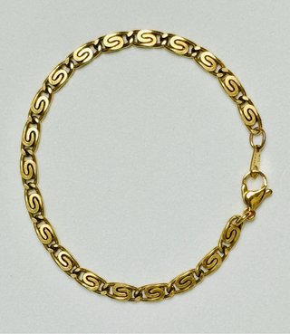 Bracciale unisex a maglie in oro 18Kt placcato