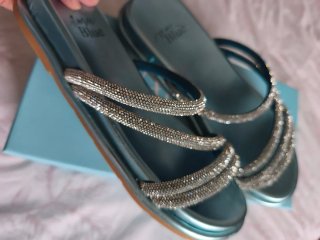 Sandalias Alma en Pena Azules y Plateadas