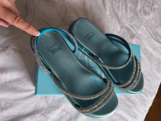 Sandalias Alma en Pena Azules y Plateadas