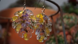 Pendientes Resina Flores Multicolor