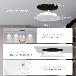 Downlight LED da incasso Aigostar, risparmio energetico