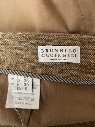 Falda Brunello Cucinelli Marrón