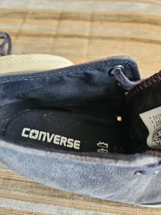 Botas Converse T40 cuña piel vuelta grises