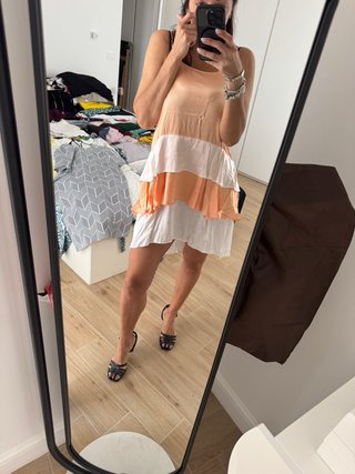 Abito Imperial donna S arancione bianco