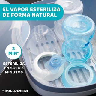 Chicco esterilizador vapor microondas biberones