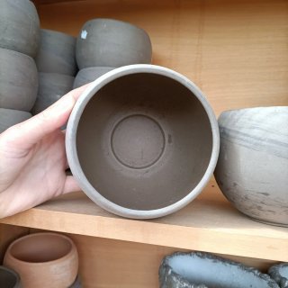 Set 2 Vasi Sfera Ceramica Marrone