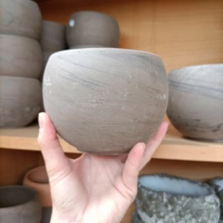 Set 2 Vasi Sfera Ceramica Marrone
