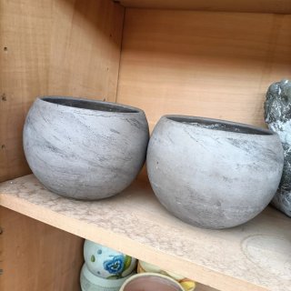 Set 2 Vasi Sfera Ceramica Marrone