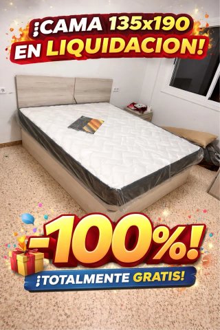 Cama canapé 135x190 en liquidación