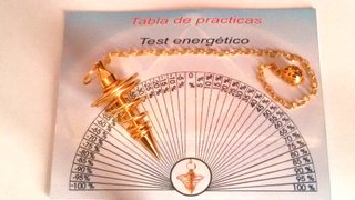 Péndulo Radiestesia Espiral Dorado