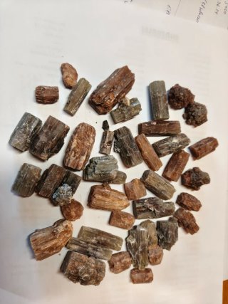 Lote de cristales de aragonito