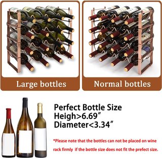 Estante de vino apilable negro