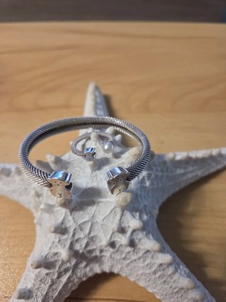 Pulsera y Anillo Plata TOUS Oso Perla