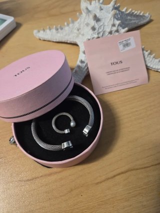 Pulsera y Anillo Plata TOUS Oso Perla