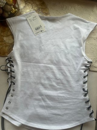 Stella McCartney H&M Stud top with lace-up closure